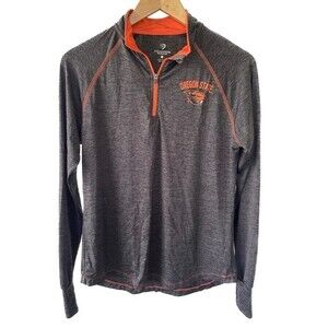 Colosseum Oregon State University OSU Pullover Half Zip Thumb Holes Track Shirt